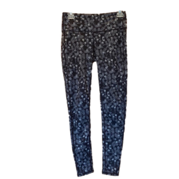 Athleta Grey Circle Patterned High-Waisted Full Length Leggings Size Small - Picture 1 of 5